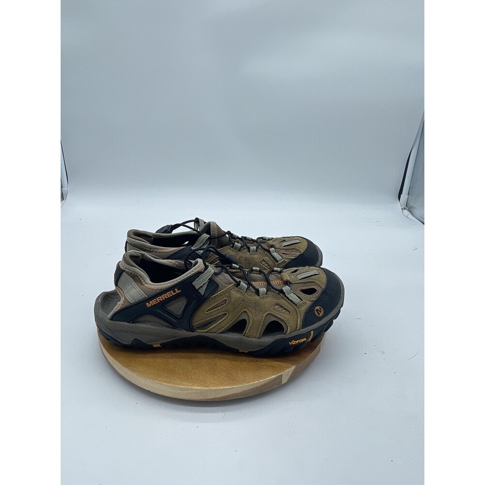 Merrell All Out Blaze Sieve Sandals Mens 7 Brown Hiking Water Bungee Lace Shoes